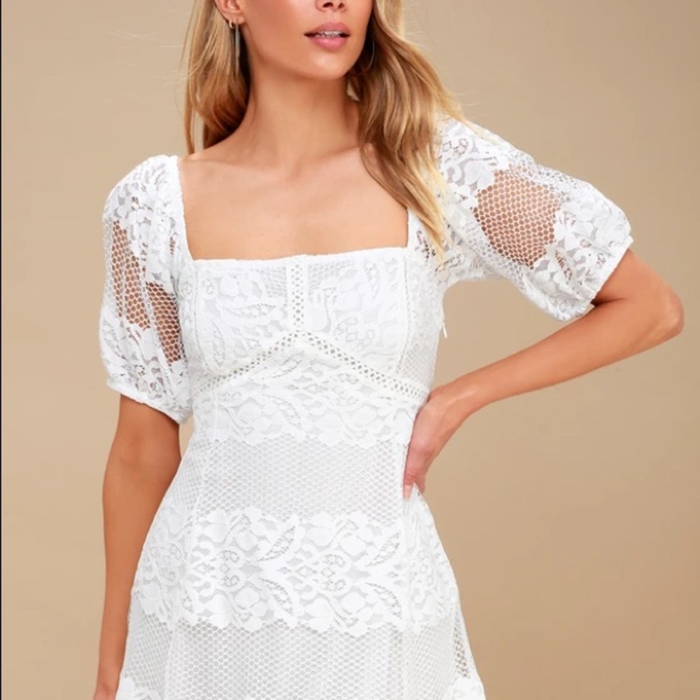 Free People White Lace Dress